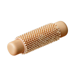 Wooden Acupressure Massage Roller Icon | Realistic 3D