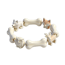 Biểu tượng 3D vòng tròn đồ chơi động vật rừng | Phong cách đất sét