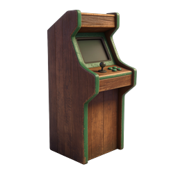 Vintage Holz-Arcade-Automat Icon - Retro Gaming Cabinet