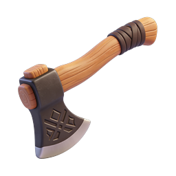 Stylized Wooden Axe Icon for Outdoor Adventures