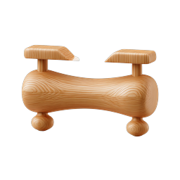 Wooden Balance Toy Icon - Realistic 3D Wood Render