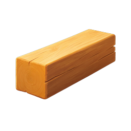 Wooden Beam Timber Icon - Rustic Lumber Illustration