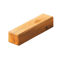 Wooden Beam Icon - Realistic Timber Lumber Graphic