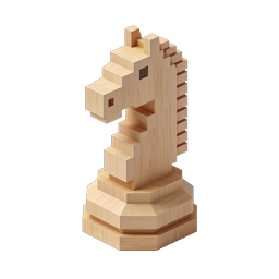 Wooden Bird Sculpture Isometric 3D Icon