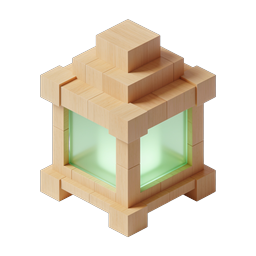 Isometrisches 3D-Icon eines Holzblockhauses