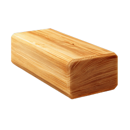 Wooden Block Realistic 3D Icon | Timber Lumber