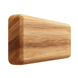 Wooden Board Icon - Realistic 3D Wood Plank Design
