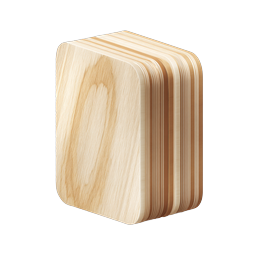 Wooden Boards Stack Icon - Realistic 3D Lumber Graphic