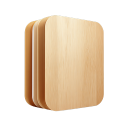 Holzplanken Stapel Icon - 3D Isometrisches Design