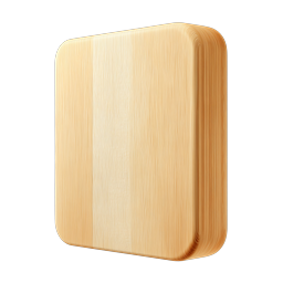 Wooden Book Icon - 3D Realistic Reading Symbol