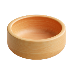 Wooden Bowl Icon - Natural Kitchenware Design