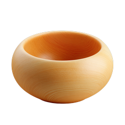 Wooden Bowl Icon - Natural Kitchenware Design