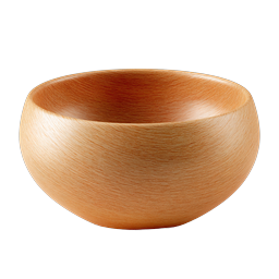 Wooden Bowl Icon - Natural Wood Grain Kitchenware