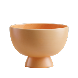 Wooden Bowl Icon - Natural Kitchenware Design