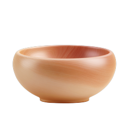 Wooden Bowl Icon - Realistic Kitchenware PNG 3D Render