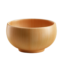Wooden Bowl Icon - Natural Kitchenware Design