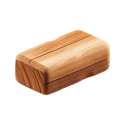 Wooden Box Icon - Realistic Natural Wood Grain Design