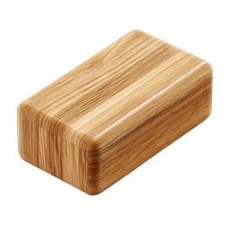 Realistic Wooden Box Icon - Natural Wood Grain Design