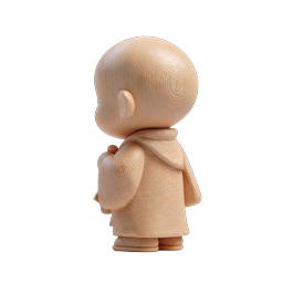Icona figura di bambino in legno - Personaggio 3D realistico