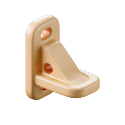 Wooden Corner Bracket Icon | Realistic 3D Shelf Support