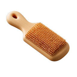 Wooden Brush Icon - Natural Hair Care Tool