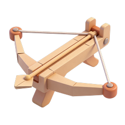 Wooden Catapult 3D Icon - Medieval Siege Weapon