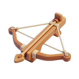 Wooden Catapult 3D Icon for Games & Medieval Themes