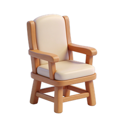 Charming Wooden Chair Icon for Furniture Design