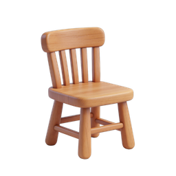Icona di sedia in legno affascinante per progetti di design