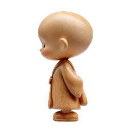 Wooden Child Figurine - Handcrafted Carved Sculpture Icon
