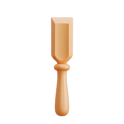 Wooden Chisel 3D Icon - Carpentry & Woodworking Tool