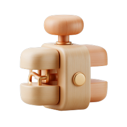 ワークショップ＆DIY向け リアルな木製クランプ 3Dアイコン