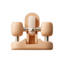 Wooden Clamp Press Tool Icon - 3D Realistic Design