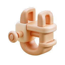 ไอคอนของเล่นตัวหนีบไม้ - เครื่องมือช่างแบบ 3D