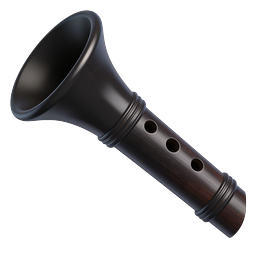 Wooden Clarinet Icon - Realistic Musical Instrument