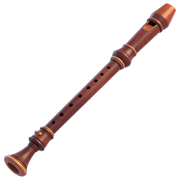 Wooden Clarinet Realistic 3D Musical Instrument Icon