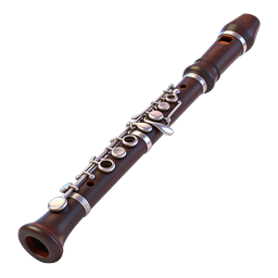 Wooden Clarinet Musical Instrument Icon | Realistic Design