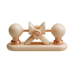Vintage Wooden Control Valve 3D Icon