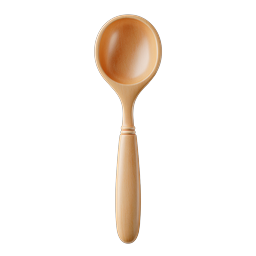 Wooden Cooking Spoon Icon - Natural Kitchen Utensil