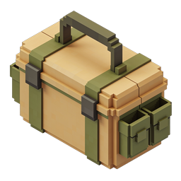 Isometric Wooden Crate Box Icon - 3D Storage Container