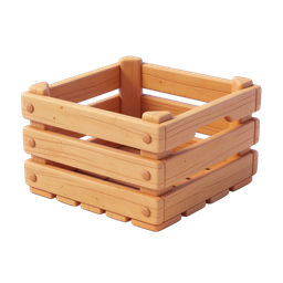 Wooden Crate Icon for Storage and Organization