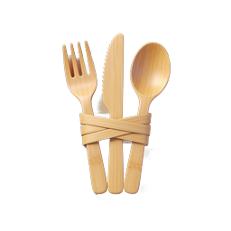 Wooden Cutlery Set Eco-Friendly Bamboo Icon