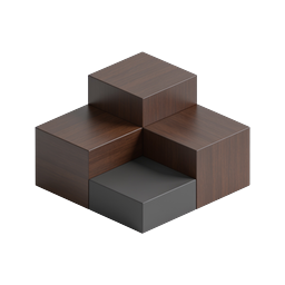 Wooden Display Pedestal | Isometric 3D Product Stand