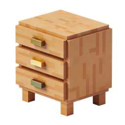 Wooden Drawer Icon - Pixel Art Style Cabinet Graphic