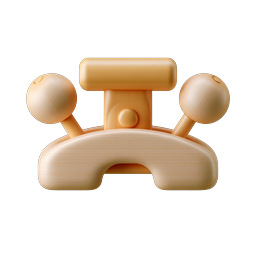 Wooden Faucet Control Icon | 3D Realistic Tap Symbol