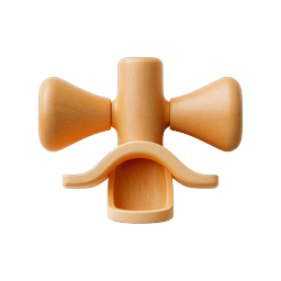 Wooden Faucet 3D Icon | Premium Plumbing Symbol