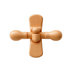 Wooden Fidget Spinner Icon | Realistic 3D Toy Illustration