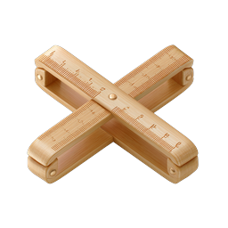 Wooden Folding Ruler Icon - Carpentry Measuring Tool