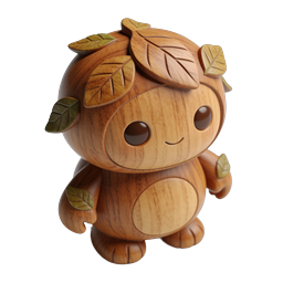 Adorable Wooden Forest Spirit Character Icon