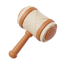 Wooden Gavel Icon - Courtroom Justice Symbol